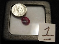 Faceted Ruby Gemstone -  11mm long - nice color