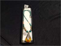 Tibetan Style Necklace with Turquoise, coral &