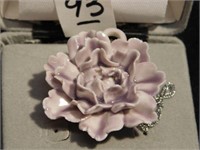 Bisque Flower Necklace with a 8.5" drop