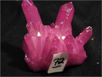 Hot pink quartz crystal    2" wide x 2.5" tall
