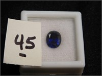 Blue Faceted Sapphire gemstone - 6 mm long