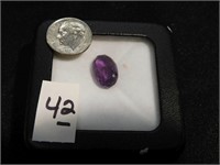 Faceted Amethyst gemstone - 13 mm long - has