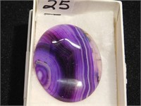 Banded Amethyst Cabochon  -  Approximately 1.5"