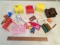Misc Lot of 1960 - 1970 Doll Furniture