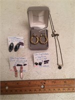 Lot of Sterling Jewelry - Earrings & Necklace