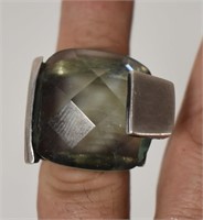LARGE STERLING MEXICO MODERN RING LARGE SETTING