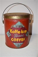 VINTAGE KOFFE-KUP COFFEE METAL CAN