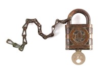 U.S. Forest Service Pine Tree Logo Padlock 1930's