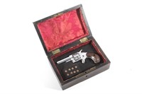 Gambler T&R Rob Roy Engraved Nickel Revolver & Box