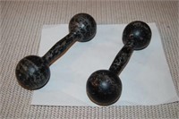 Vintage Dumb Bells / Approx 5lbs? a piece