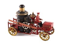 Hubley Cast Iron Fire Engine Pumper c. 1920 RARE