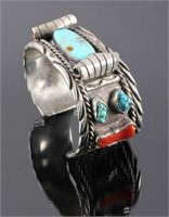 Navajo Sterling Silver and Turquoise Cuff