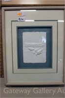 Raised Paper Display of Three Birds