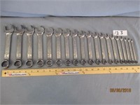 NEW SNAP-ON 19pc SHORT METRIC COMBO WRENCH SET