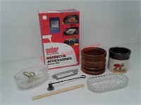 Weber barbecue accessories set, glass dishes,