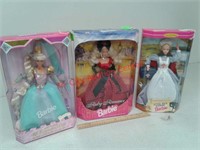 3 Barbie dolls in boxes- 1994 Rapunzel, 1995 Ruby