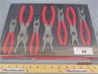 New Snap-On 7pc Convertible Snap Ring Pliers Set