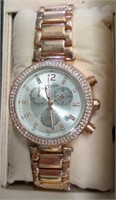 Akribos XXIV Diamond & Crystal Chronograph Watch