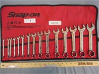 New Snap-On 15 pc Short Combo Wrench Set 12pt
