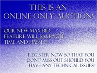 Auctioneer's Notes: Online-Only Bidding!