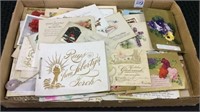 Lg. Box of Old Vintage Cards & Postcards