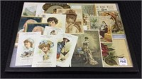 Collection of Approx. 19 Old Vintage Trade Cards