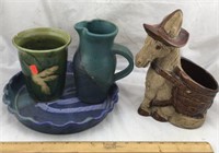Pottery Vase, Pitcher, Planter, Pie Dish