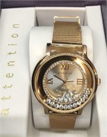 Ladies New Attention Rose Gold Tone Watch
