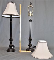 Pair Of Buffet Lamps In Oil Rubbed Bronze/Brown