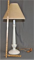 White Iron Candlestick Table Lamp