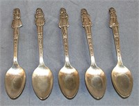 Complete Set Dionne Quintuplet Silver Spoons