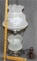 Frosted Glass Victorian Style Hurricane Lamp
