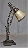 Oil Rubbed Bronze And Glass Adjustable Desk Lamp