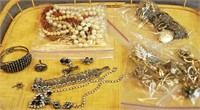 Large Bag Lot Of Jewelry, Beads, Rhinestones…