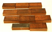 Lot Of 11 Copper Newspaper Ad Printing Plates
