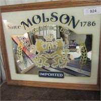 Molson framed mirror