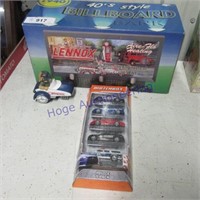 Matchbox cars, Lennox 40's style billboard
