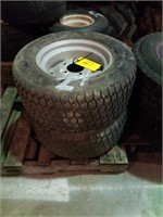 Rear Zero turn turf tires and rims x 2