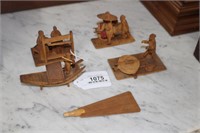 Group of Miniature Oriental Wood Carvings