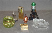7 Vintage Perfume And Vanity Items, Snuff Bottle