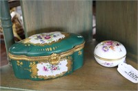Meissen Porcelain & Limoge France Trinket Boxes