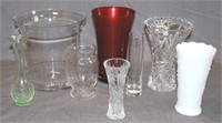8 Vintage Glass Vases