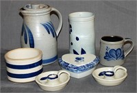 Blue Salt Glaze Pottery Williamsburg, Bennington