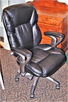 Serta Black Vinyl Adjustable Desk Chair