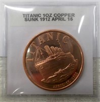 Titanic 1oz Copper Round