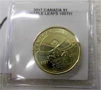 2017 Canada $1 Maple Leafs 100th Ann.