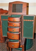 Free standing Wooden Jewelry Chest