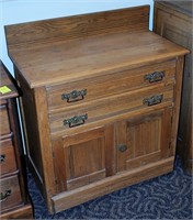 Mixed Light Wood Victorian Washstand