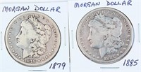 Coin 2 Morgan Silver Dollars 1879 & 1885