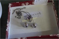 STERLING PENDANT AND EARRINGS